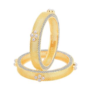 Gold Plated Stone Bangles