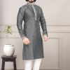 Silk Kurta Pajama for Men Grey | IndiFeels Australia