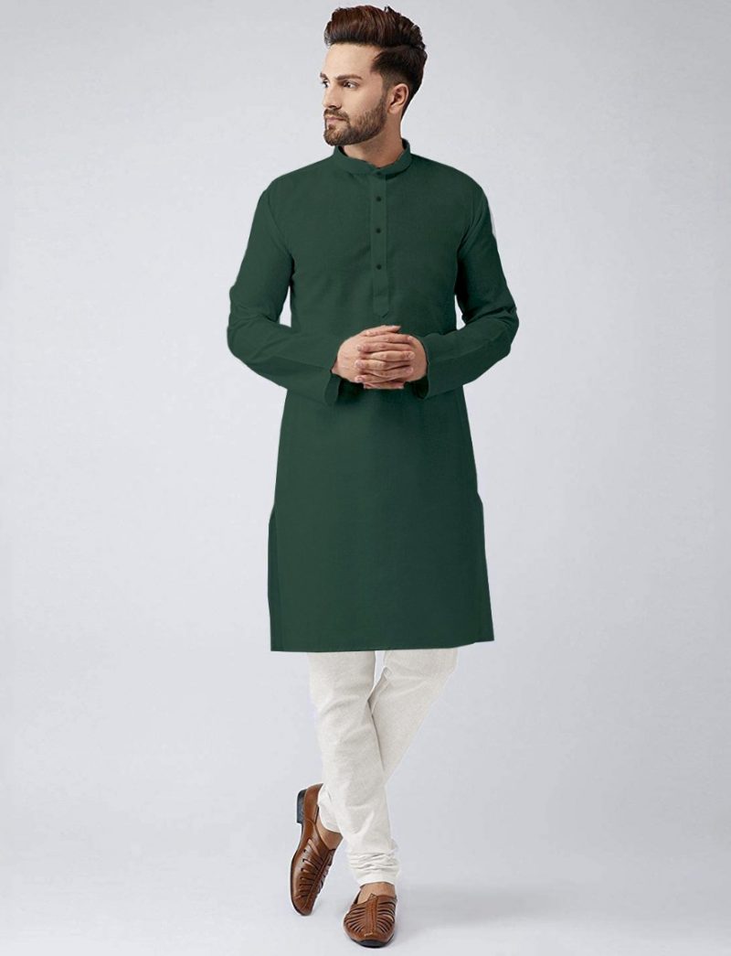 cotton green kurta pajama