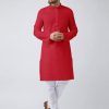 Cotton Kurta Pajama for Men - Red | IndiFeels Australia