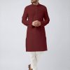maroon cotton kurta pajama men