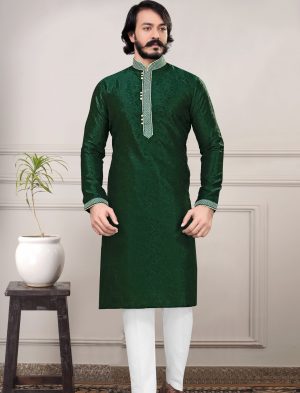 New Printed Green Kurta Pajama