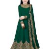 Green anarkali Gown Dress for Kids Girl