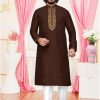 Brown Mens Kurta Pajama