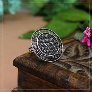 Antique Silver Oxidised ring