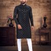 Mirror Work Black Kurta Pajama