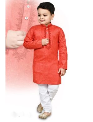 Kids Kurta Pyjama - Orange