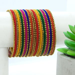 Multicolor Velvet Beads  Bengal Set for Women