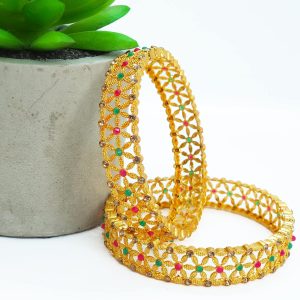 Gold-plated Bangle Set (Pack of 2)