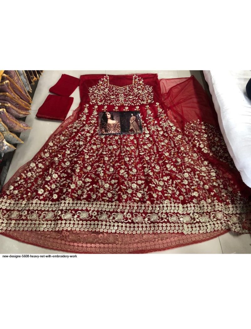 Anarkali Dress - Red Color 3