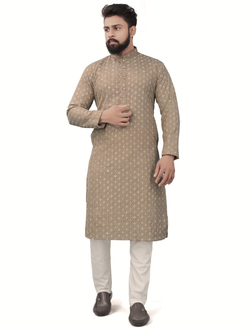 Golden Kurta Pajama for Men