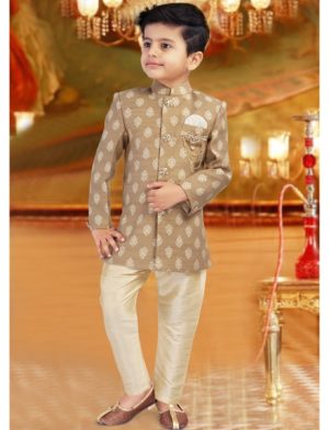 Maroon Pattern Nehru Jacket