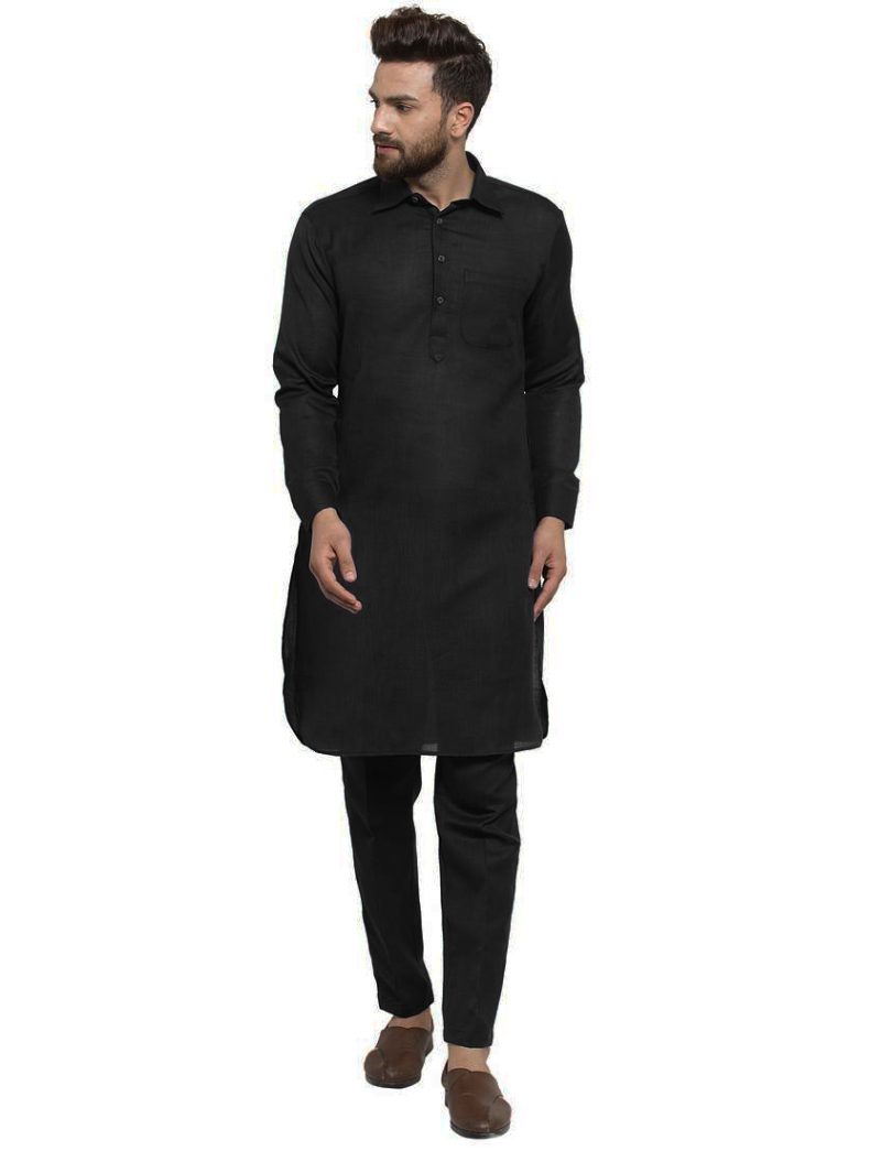 Black Punjabi Kurta Pajama