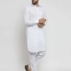 Cotton White Punjabi Kurta Pajama