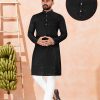Black Chikankari Kurta Pajama with Sequins