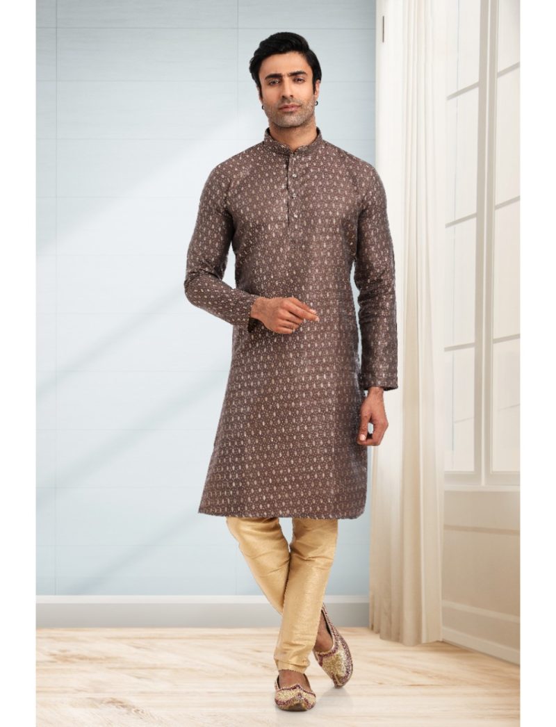 Silk Jacquard Kurta Pajama