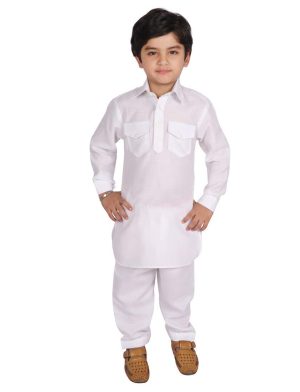 Boys Pathani - White