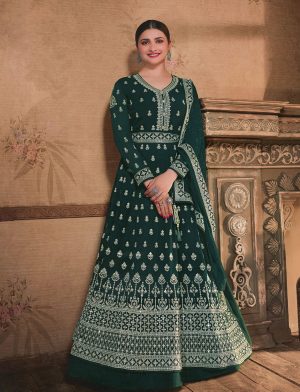 Green Long Anarkali Suit for women