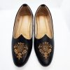 Royal Crest Black Jutti Wedding Shoes Indian Style for Sherwani and Kurta
