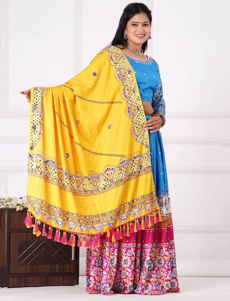 Blue Bandhani Chaniya Choli Woman