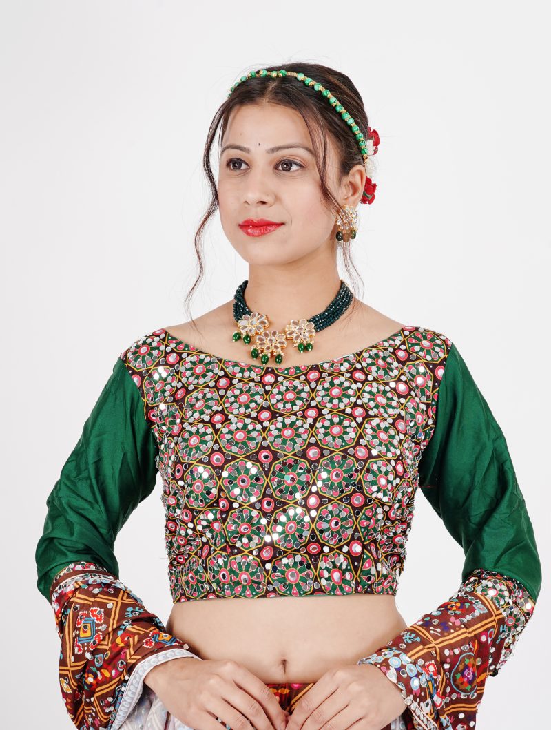 Multi Colour Mirror Work Chaniya Choli2