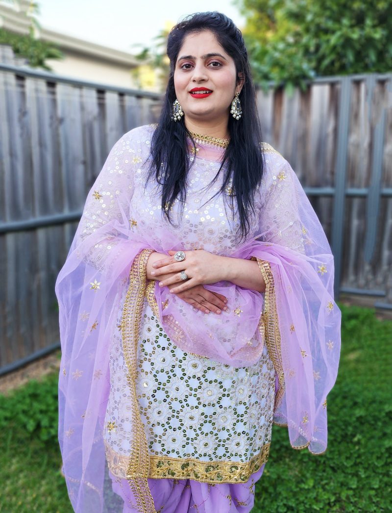 Purple Dhoti Salwar Kameez2