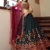 Green Party Wear Lehenga Choli