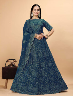 Teal Blue Heavy Lehnga
