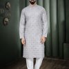 Grey Mirror Indian Kurta Pajama for Men