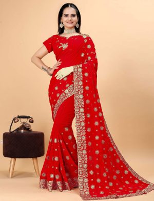 Red Indian Wedding Saree
