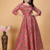 Pink Embroidered Anarkali Gown