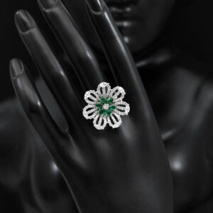 American Diamond Ring - Green