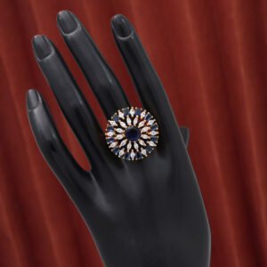 American Diamond Ring - Blue