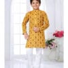 Kids yellow kurta pajama cotton