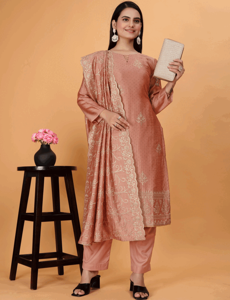 Punjabi Salwar Suit Traditional Embroidery Work