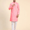 Pink chikankari kurta pajama