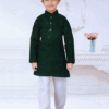 green lucknowi kurta pajama boys