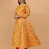 yellow anarkali kurti