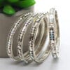 Silver Rainbow Bangles Set