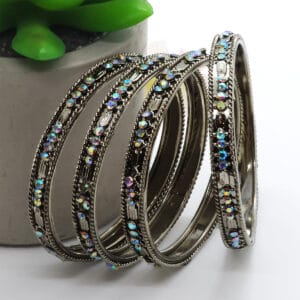 Black Oxidised bangles set