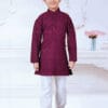 purple lucknowi kurta pajama boys