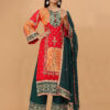 traditional embroidered pakistani plazo suit
