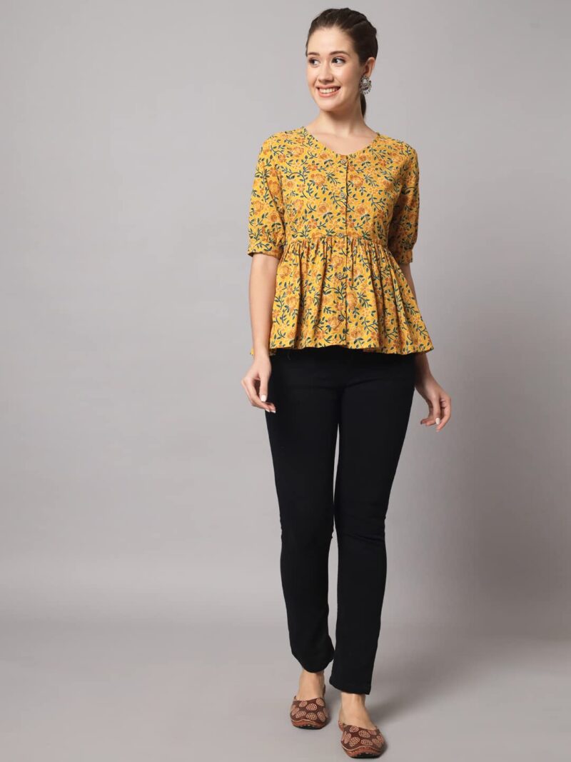 Yellow Flared Short Top 1