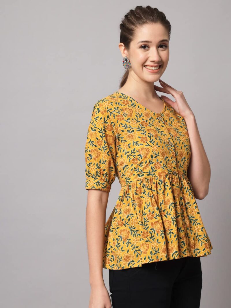Yellow Flared Short Top 5