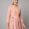 Pink Flared Short Kurrta4