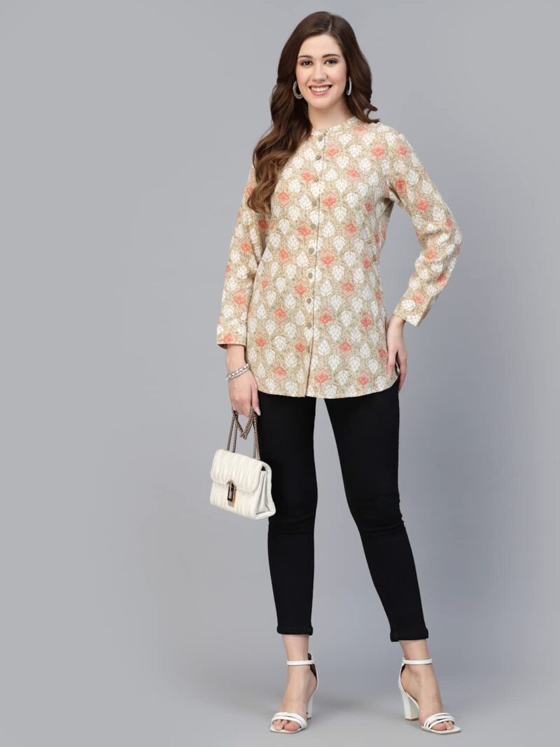 Women Beige Long Top