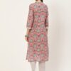 Peach Printed Kurta With Palazzo back