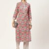 Peach Printed Kurta With Palazzo 3