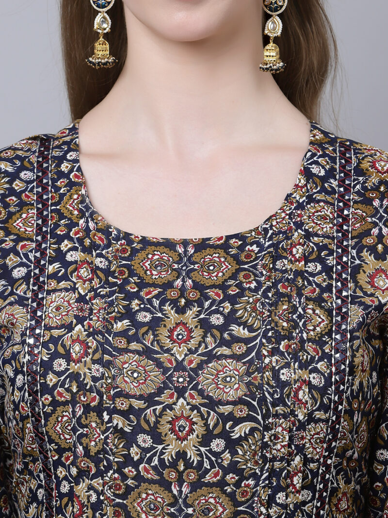 Printed kurta with Pants and Dupatta