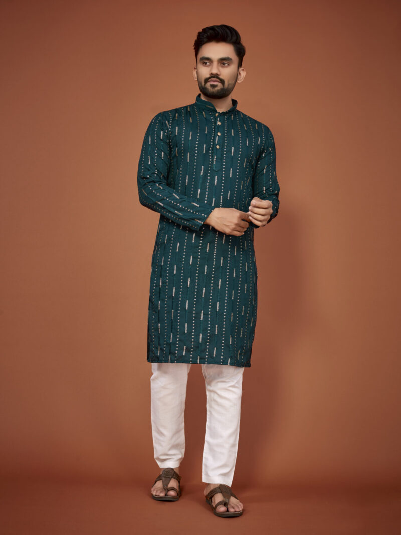 cotton sequin kurta pajama men